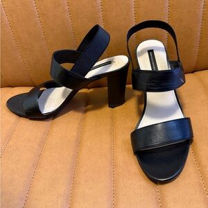 French Connection Black Strappy Heels